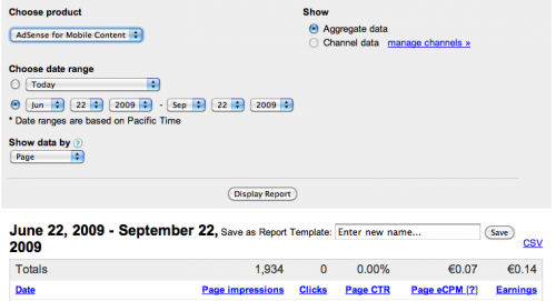 AdSense for Mobile Content