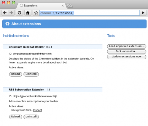 Chrome extension manager